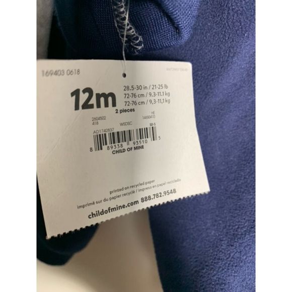 Carters Bundle Brand New 2 Piece Sweater Outfit & Long Sleeve Bear Pants Set 12M - Picture 6 of 7